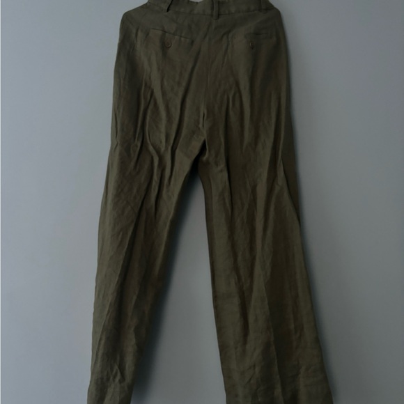 Madewell linen green set - crop top and harlow pant - Picture 4 of 8